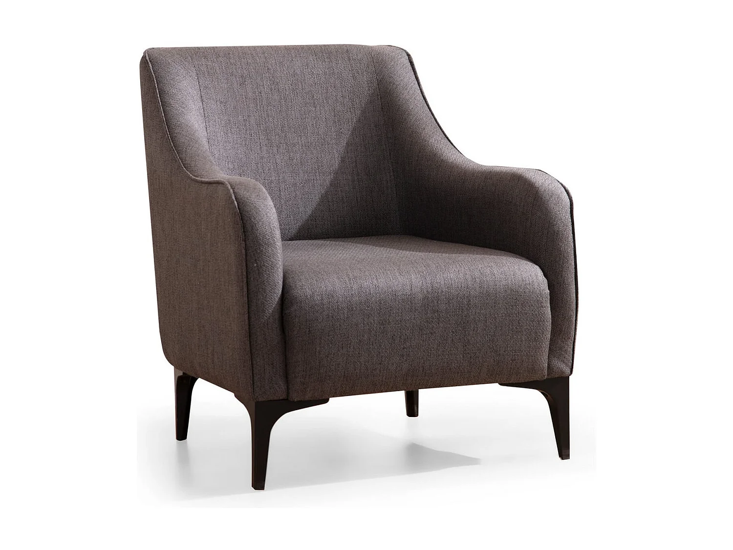 Elegante fauteuil, donkergrijs, 94 x 87 x 77 cm | Frame van beukenhout en spaanplaat, kussens van 100% polyester, schuim en veren | Perfect