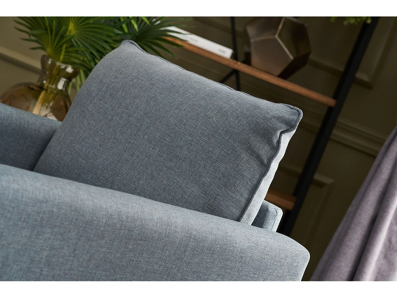 Fauteuil Hermoso Tissu Bleu