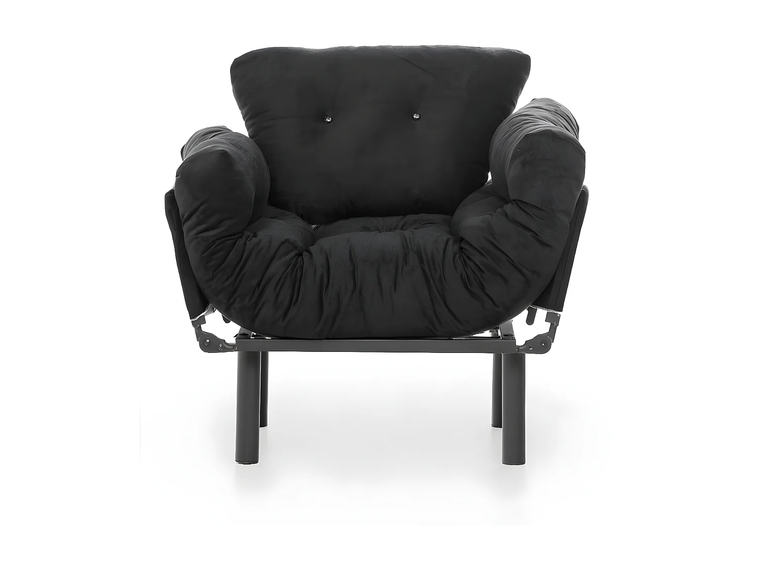 Poltrona moderna – 95 x 85 x 70 cm – preta – metal