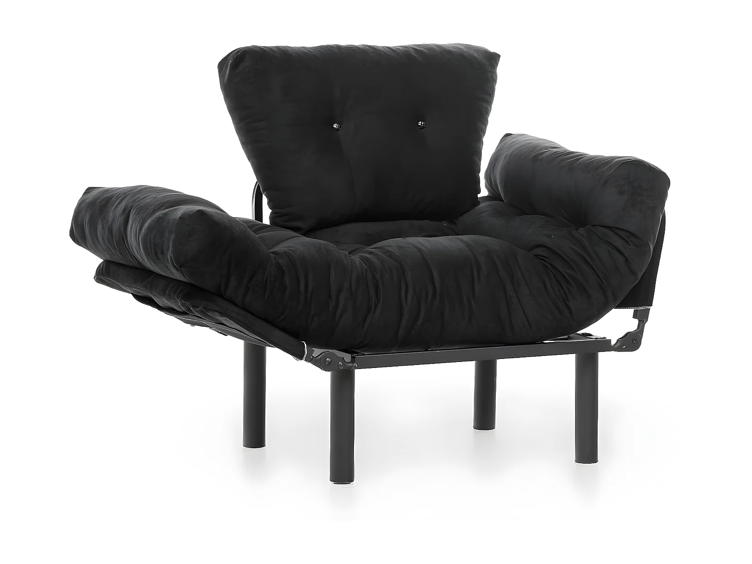 Poltrona moderna – 95 x 85 x 70 cm – preta – metal