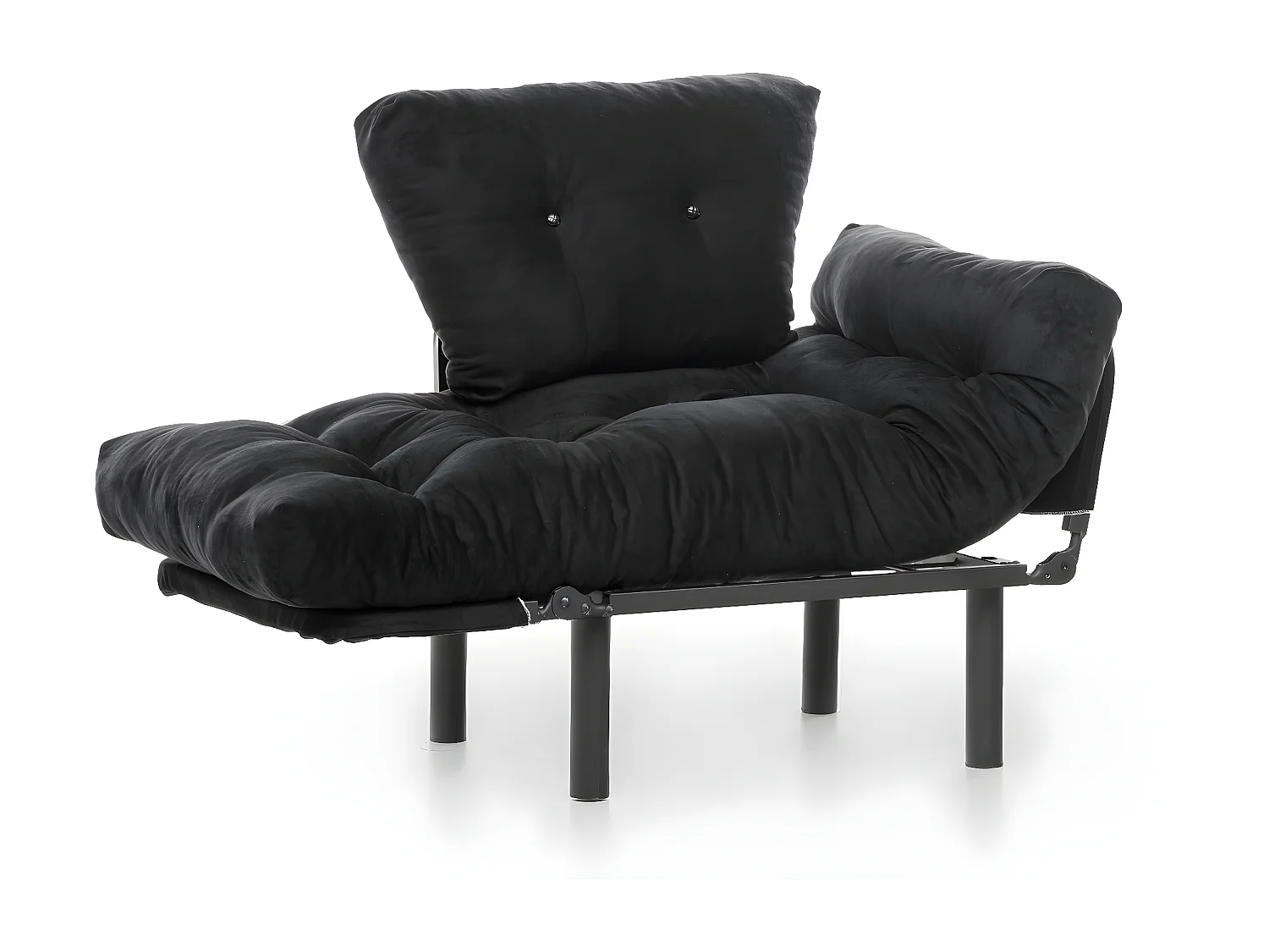 Poltrona moderna – 95 x 85 x 70 cm – preta – metal