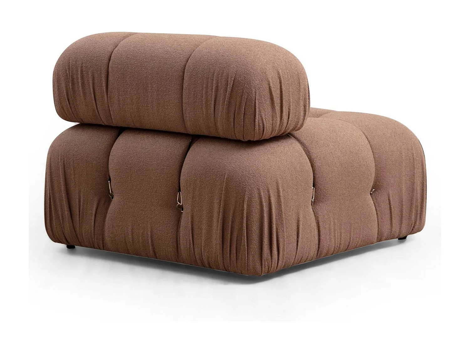 Fauteuil ou module 1 place Nourhane Tissu Marron