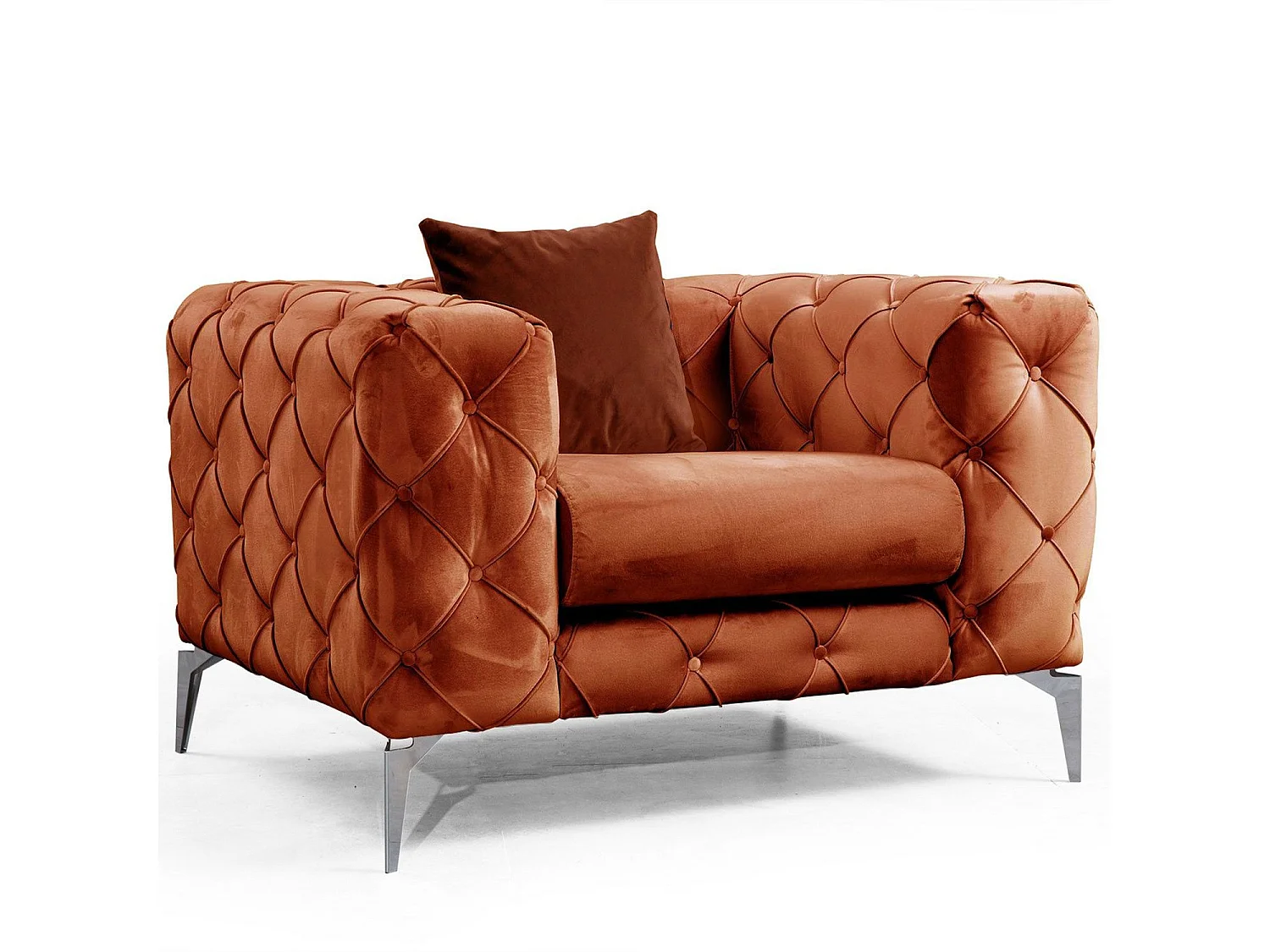 Poltrona – 108 cm x 70 cm x 90 cm – Laranja – Madeira de faia e Aglomerado