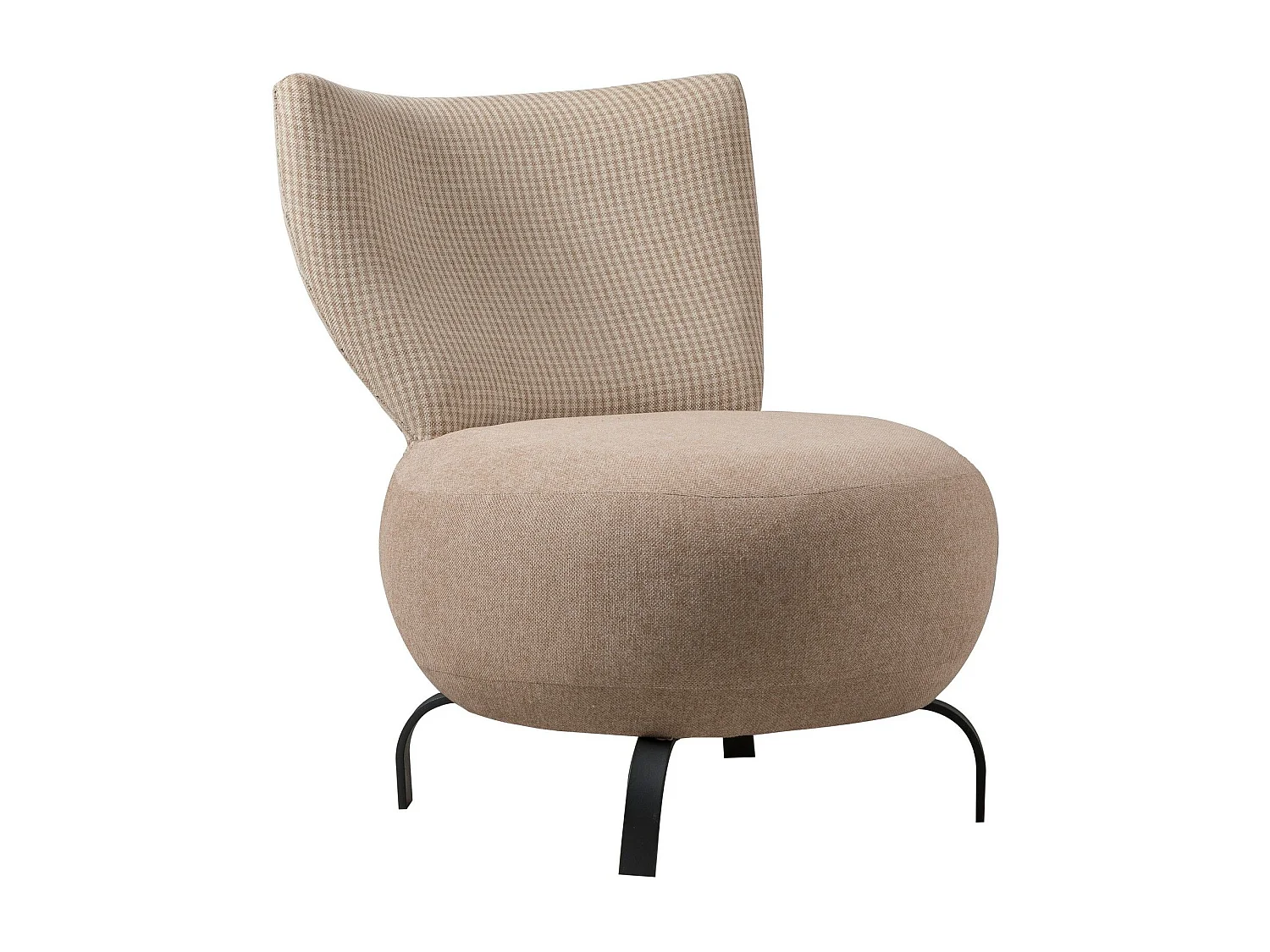 Sillón – 64 cm x 84 cm x 74 cm – crema – tejido chenilla y madera de carpe