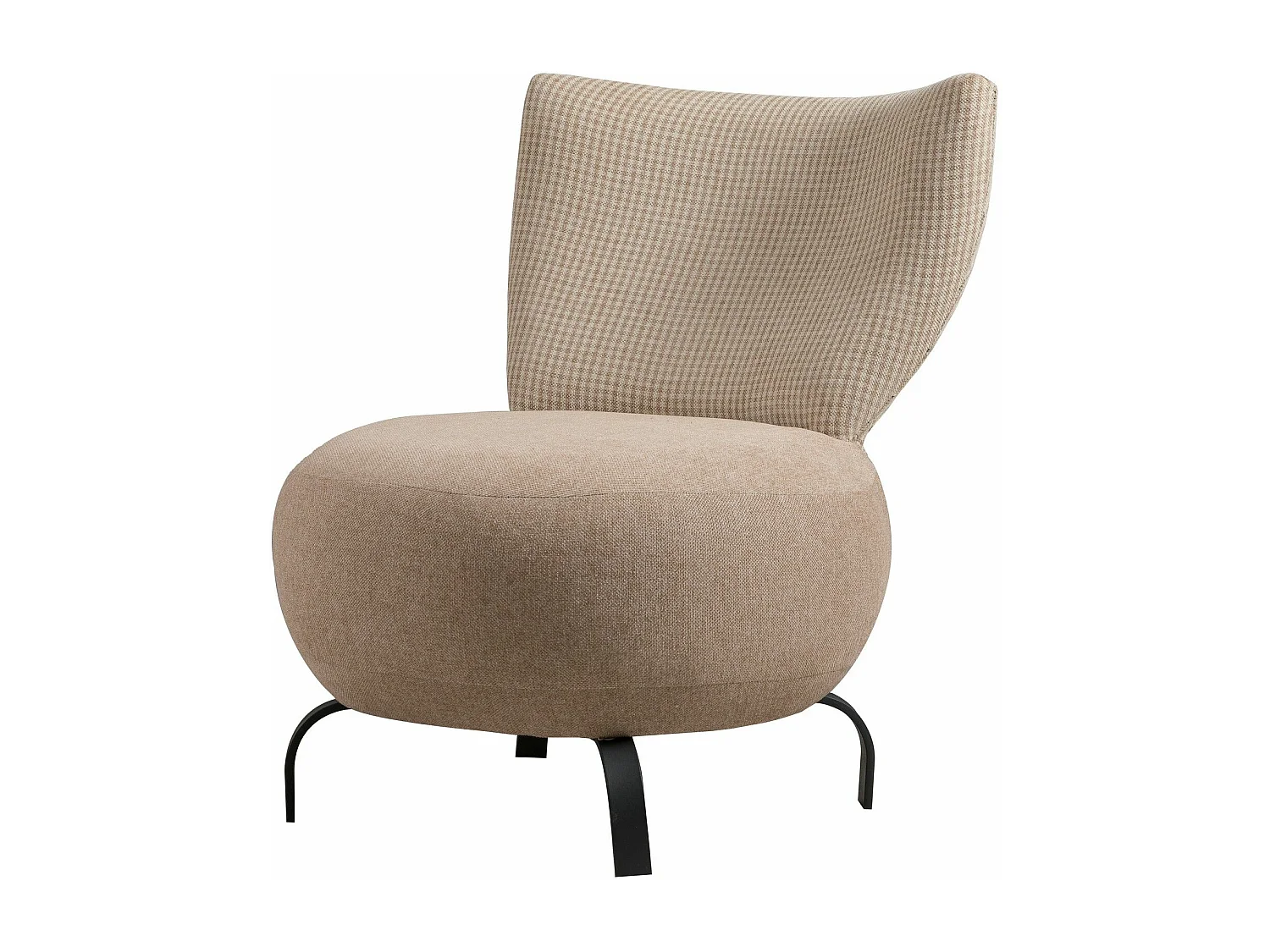 Sillón – 64 cm x 84 cm x 74 cm – crema – tejido chenilla y madera de carpe
