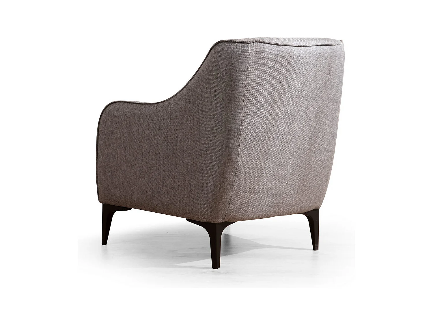Elegante fauteuil, grijze stof, beukenhouten frame, 94x87x77 cm | 100% polyester, kussens van schuim en veren, inclusief 2 kussens | Ontwerp