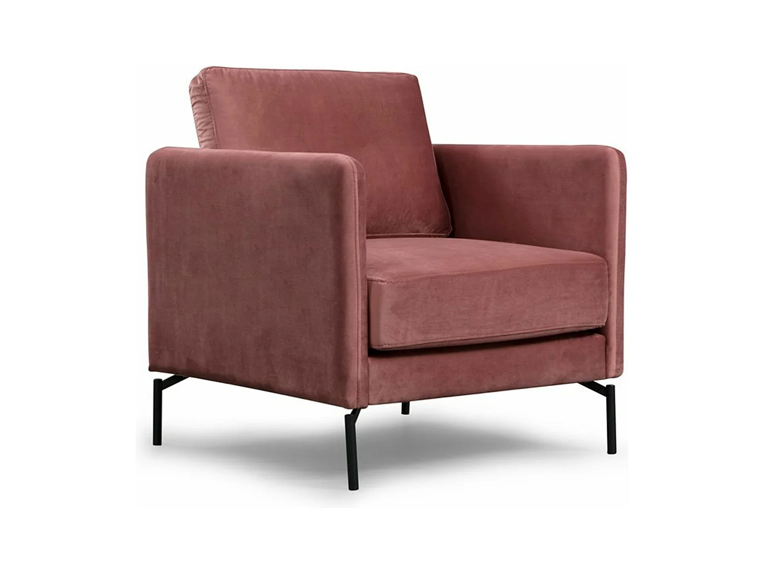 Sillón Altadena 429, Rosa, 90x81x87cm, Tapiz, Patas: Metal
