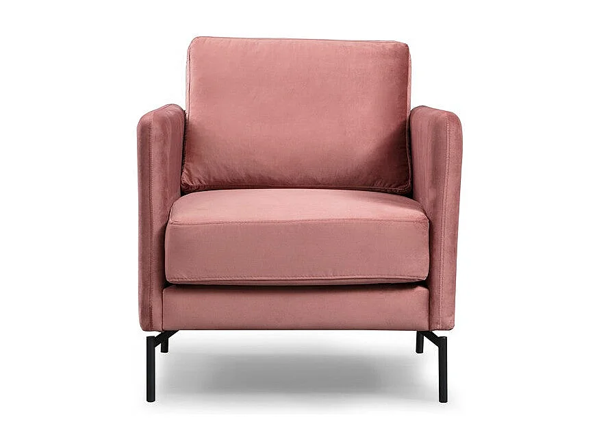 Sillón Altadena 429, Rosa, 90x81x87cm, Tapiz, Patas: Metal