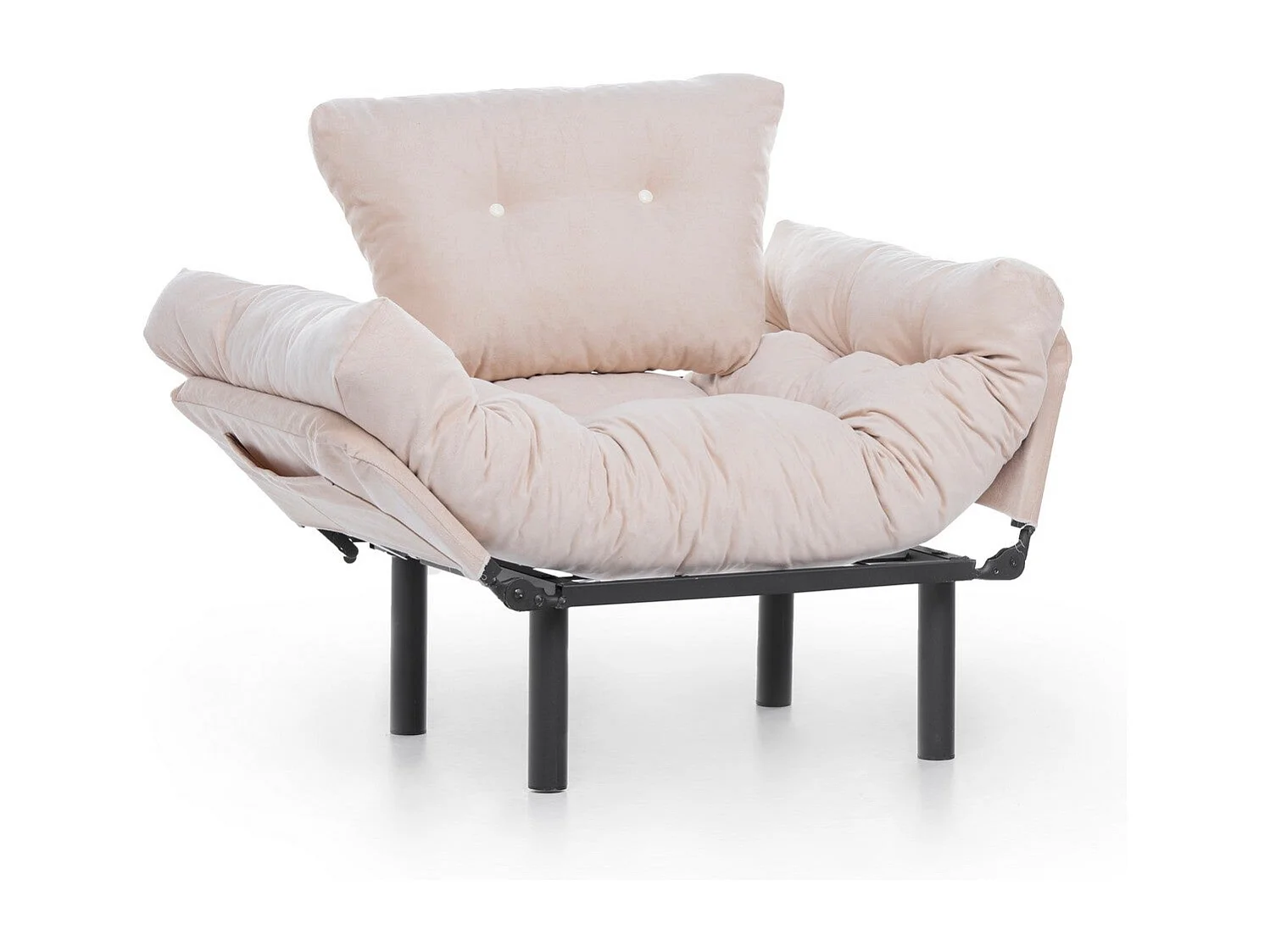 Poltrona moderna – 95 x 85 x 70 cm – Creme – Poliéster