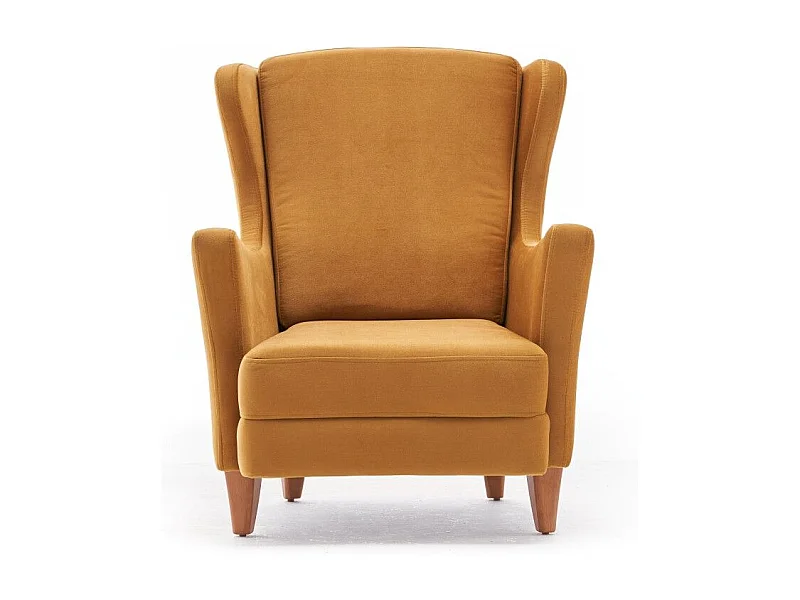 Elegante fauteuil – 77 cm B x 98 cm H x 80 cm D – Goud – Fluweel