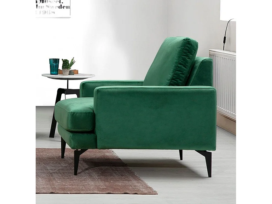 Fauteuil Narchis Velours Vert