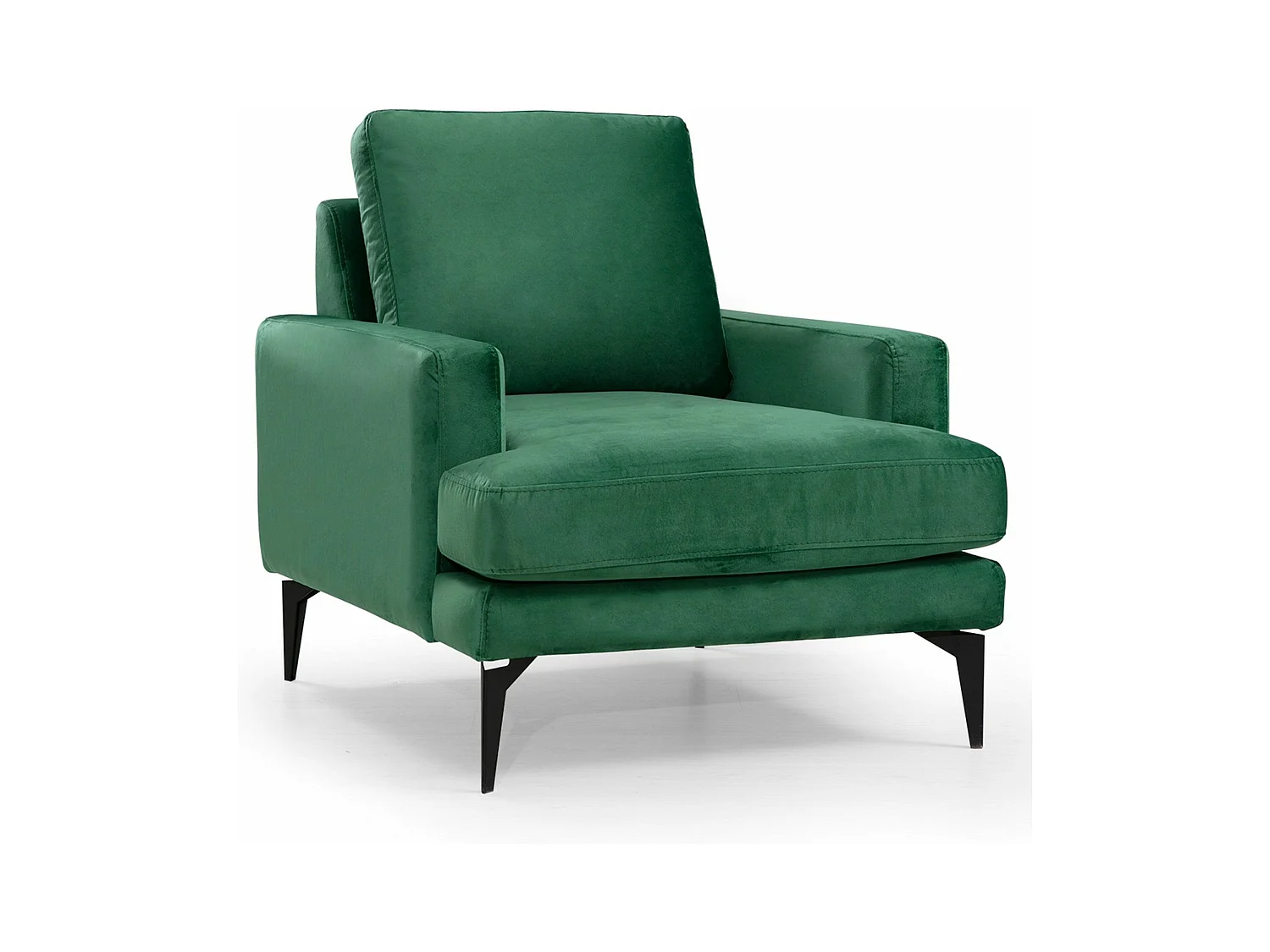 Sillón Altadena 375, Verde, 88x80x90cm, Tapiz, Patas: Metal