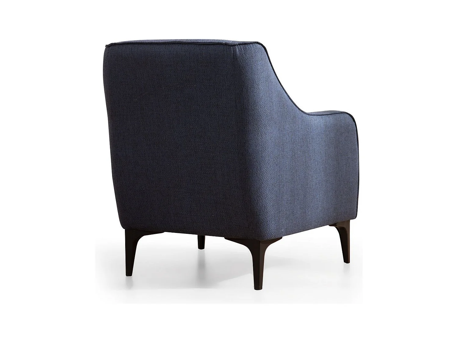 Elegante blauwe fauteuil, frame van beukenhout en spaanplaat, 94x87x77 cm | 100% polyester, kussens van schuim en veren, inclusief 2 kussens
