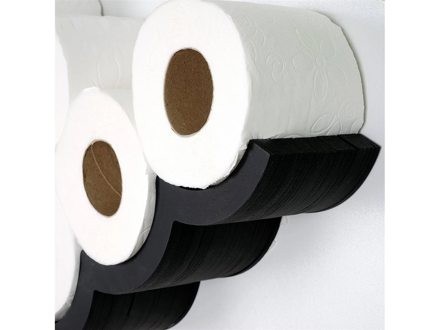 Étagère pour papier toilette Arnoult L62cm Bois Noir