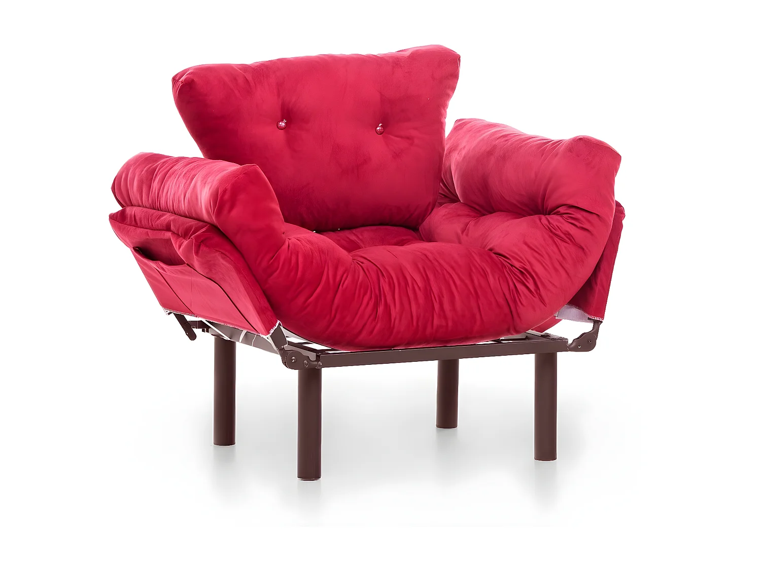 Sillón Altadena 133, Rojo, 85x95x70cm, Tapiz, Patas: Metal
