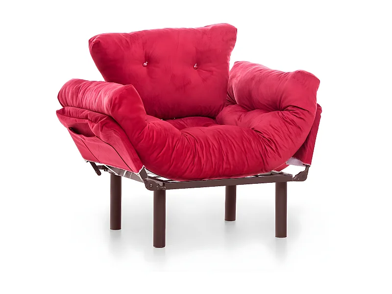 Sillón Altadena 133, Rojo, 85x95x70cm, Tapiz, Patas: Metal
