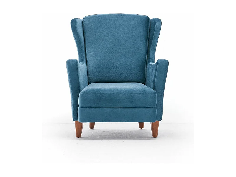 Sillón Altadena 471, Turquesa, 98x77x80cm, Tapiz, Patas: Madera