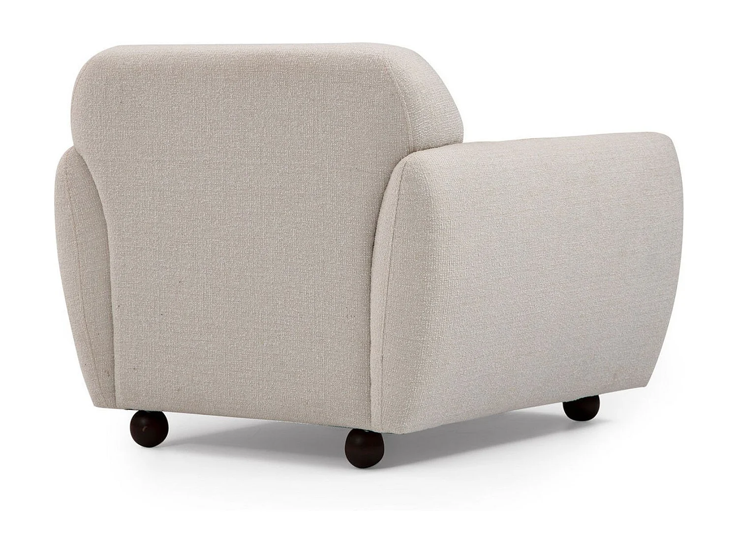 Sillón Altadena 187, De color marrón claro, 86x90x86cm, Tapiz, Patas: Madera