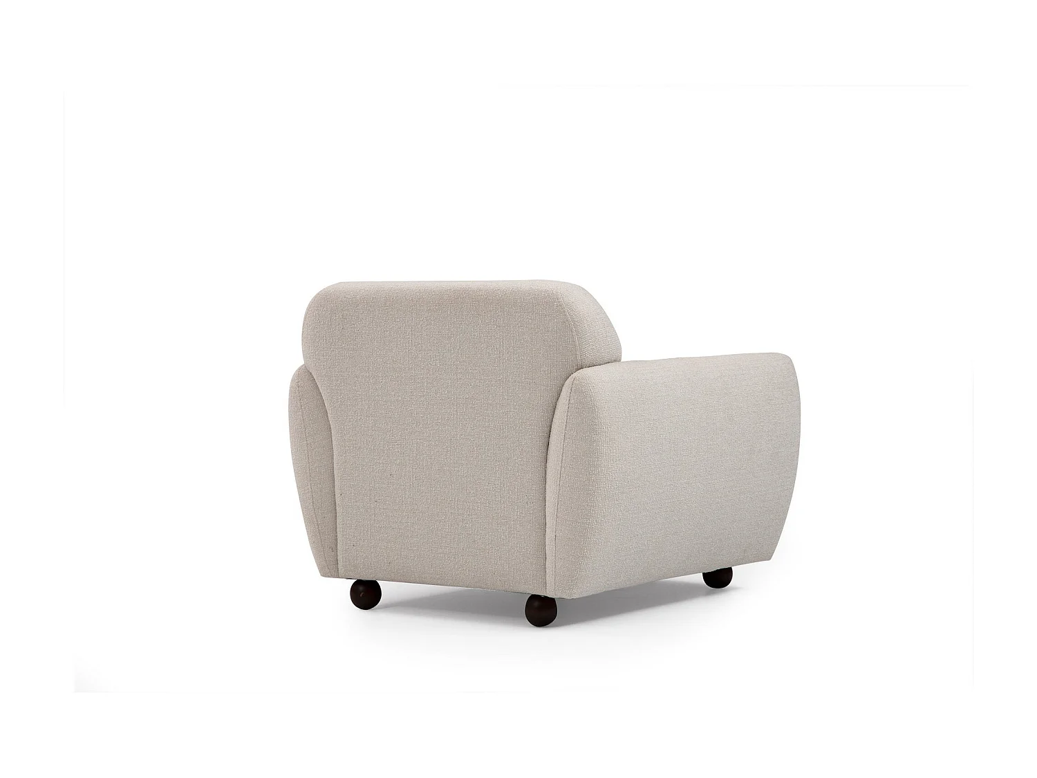 Sillón Altadena 187, De color marrón claro, 86x90x86cm, Tapiz, Patas: Madera