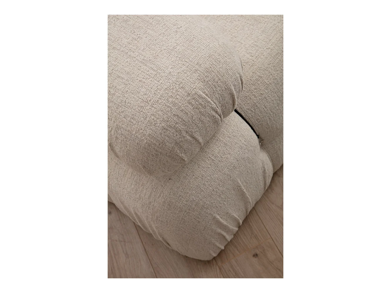 Sillón modular Altadena A105, De color marrón claro, 75x95x95cm, Tapiz, Patas: Plástico