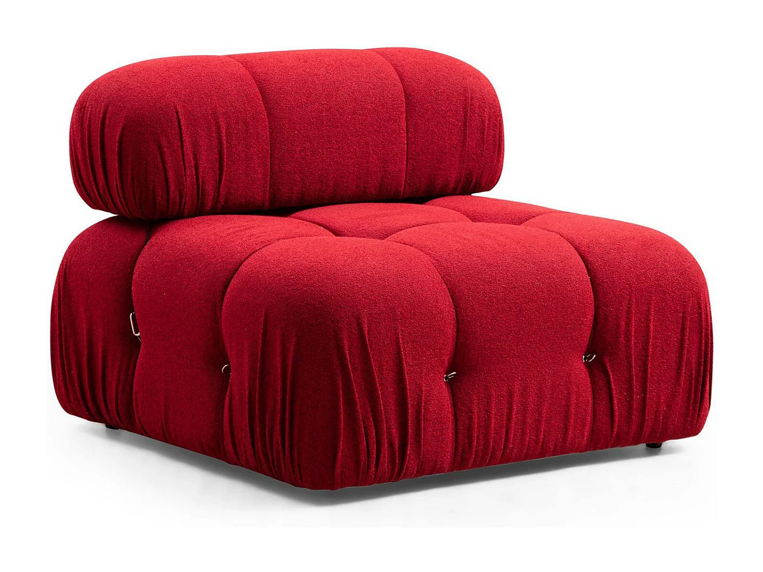 Fauteuil ou module 1 place Nourhane Tissu Rouge