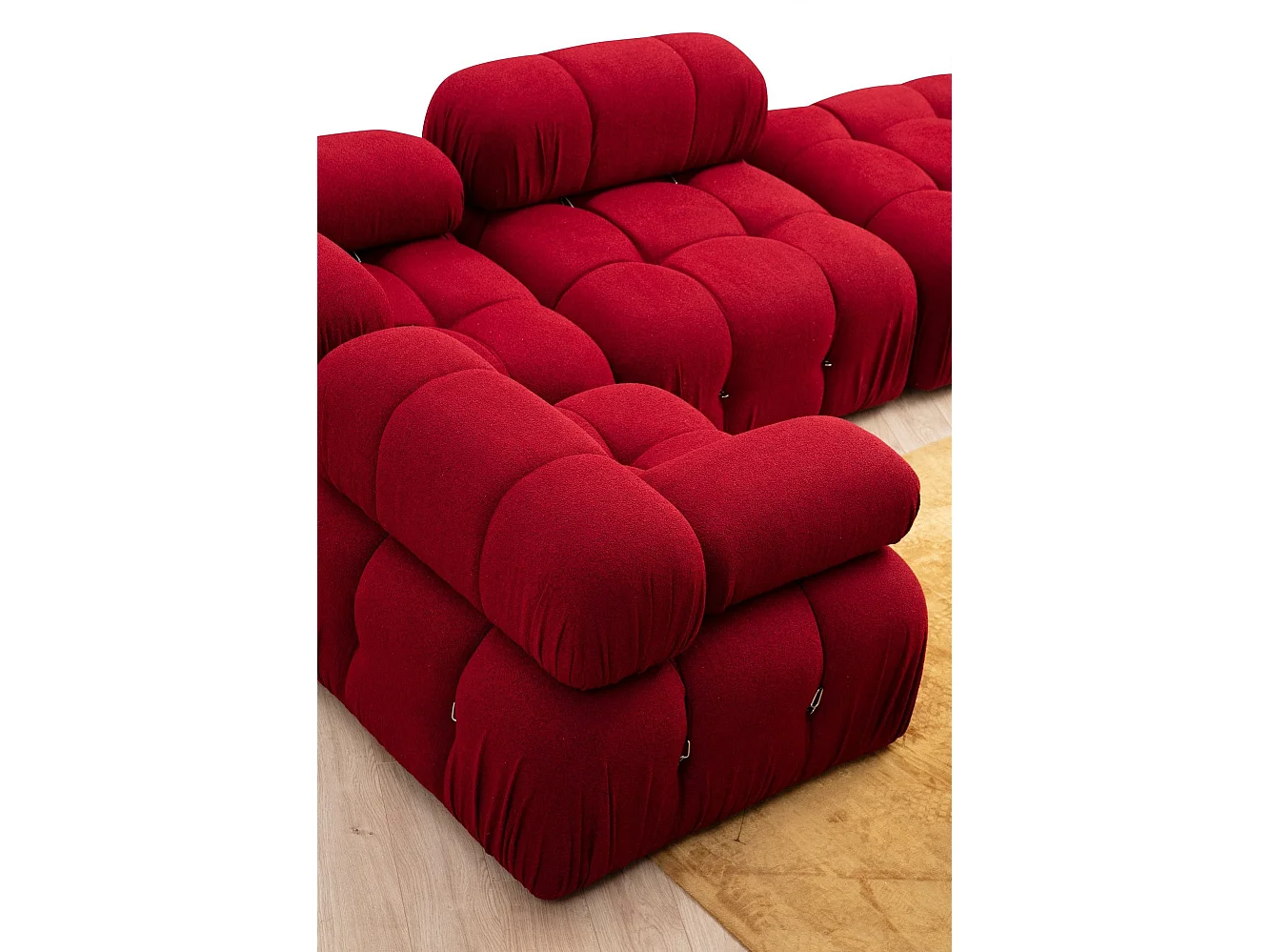 Fauteuil ou module 1 place Nourhane Tissu Rouge