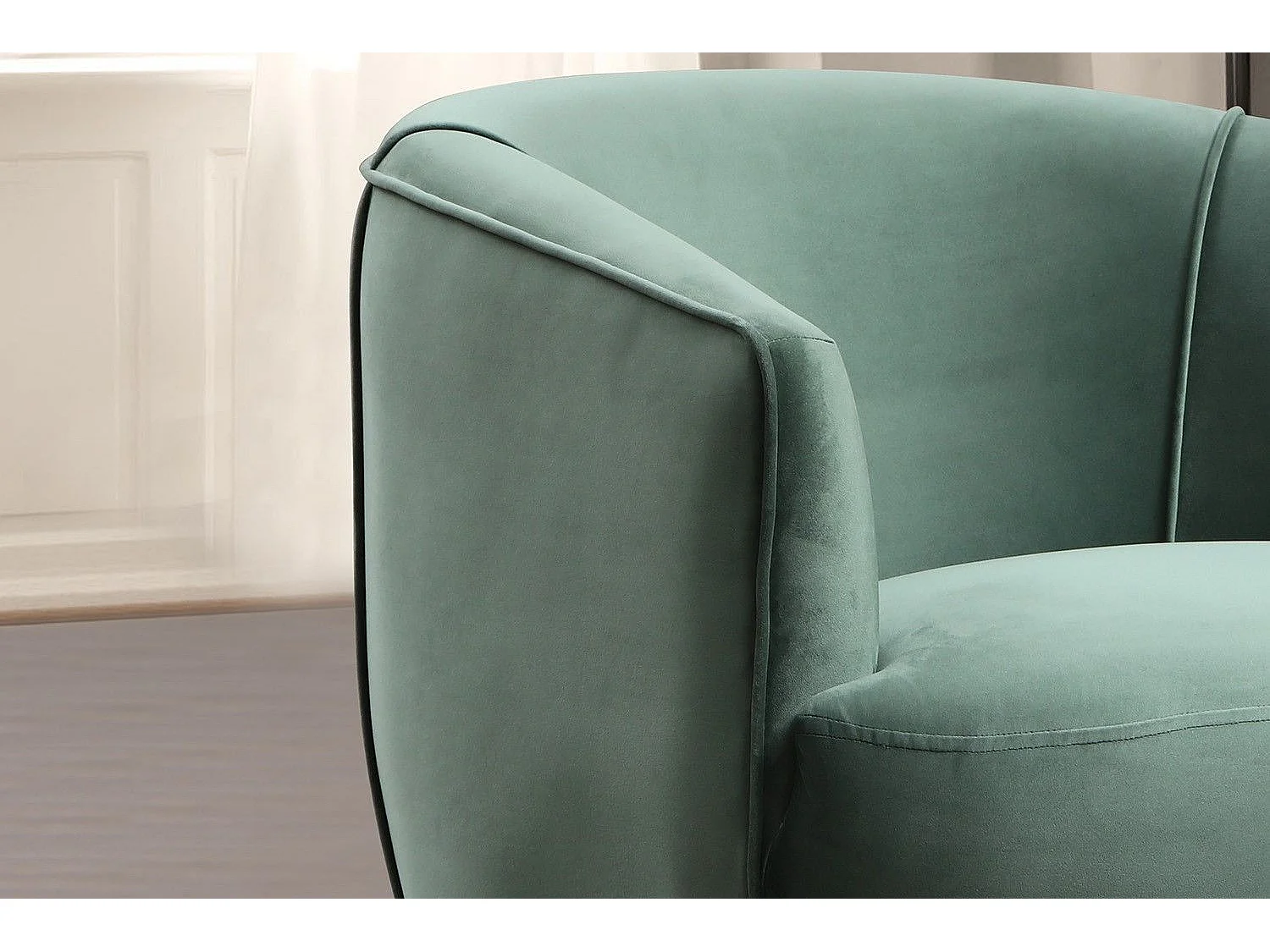 Poltrona – 83x75x72 cm – Verde – Madeira de Faia, Aglomerado, Poliéster, Metal