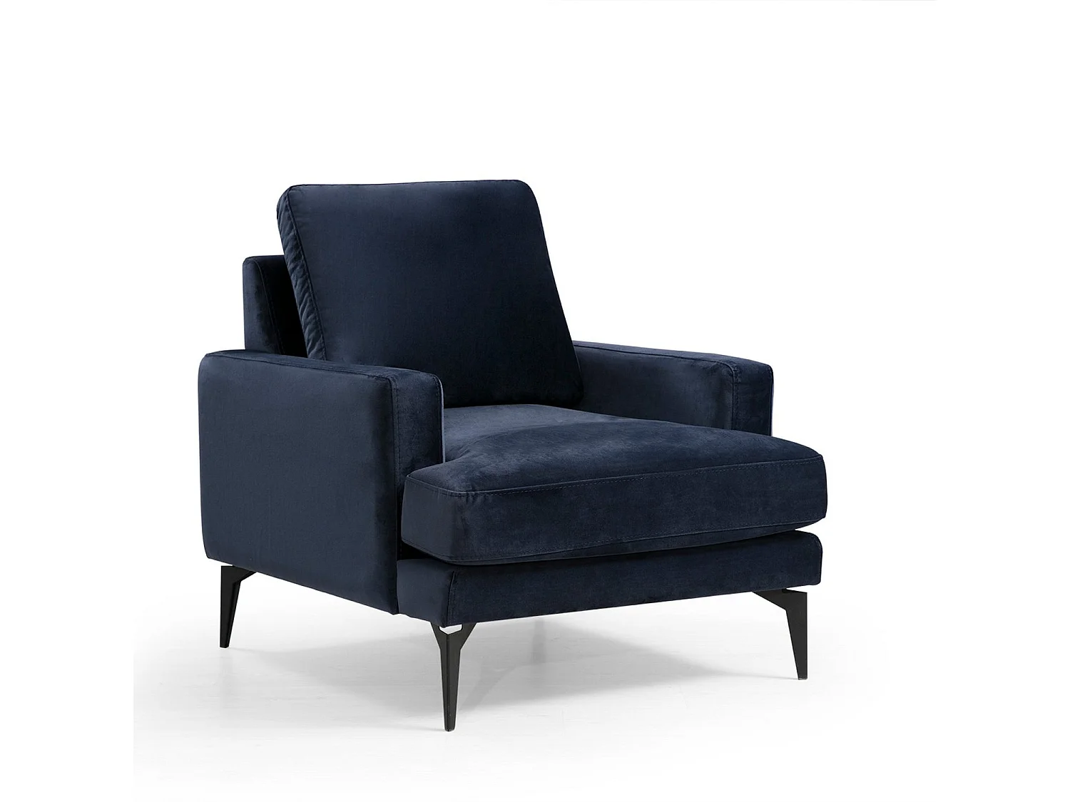 Fauteuil Narchis Velours Bleu marine