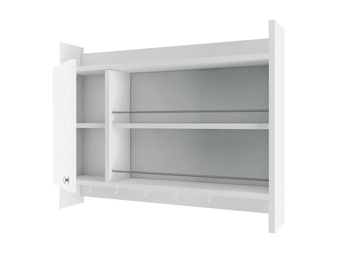 Etagère de cuisine murale suspendue blanc L85 cm - KNERR