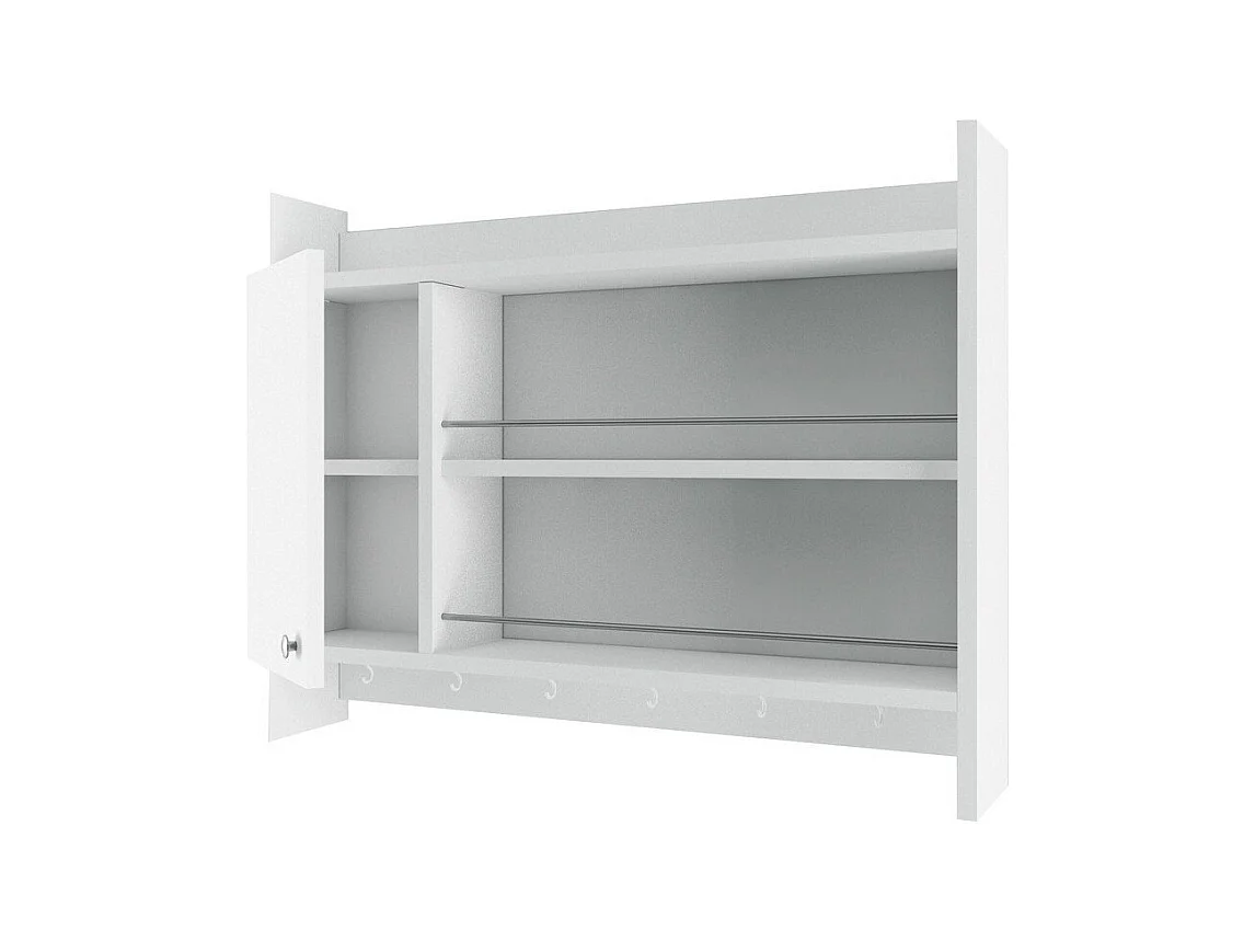 Etagère de cuisine murale suspendue blanc L85 cm - KNERR