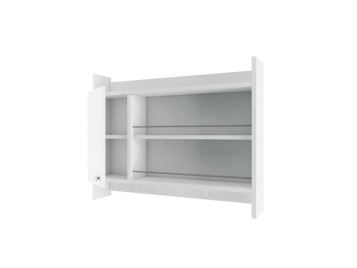 Etagère de cuisine murale suspendue blanc L85 cm - KNERR