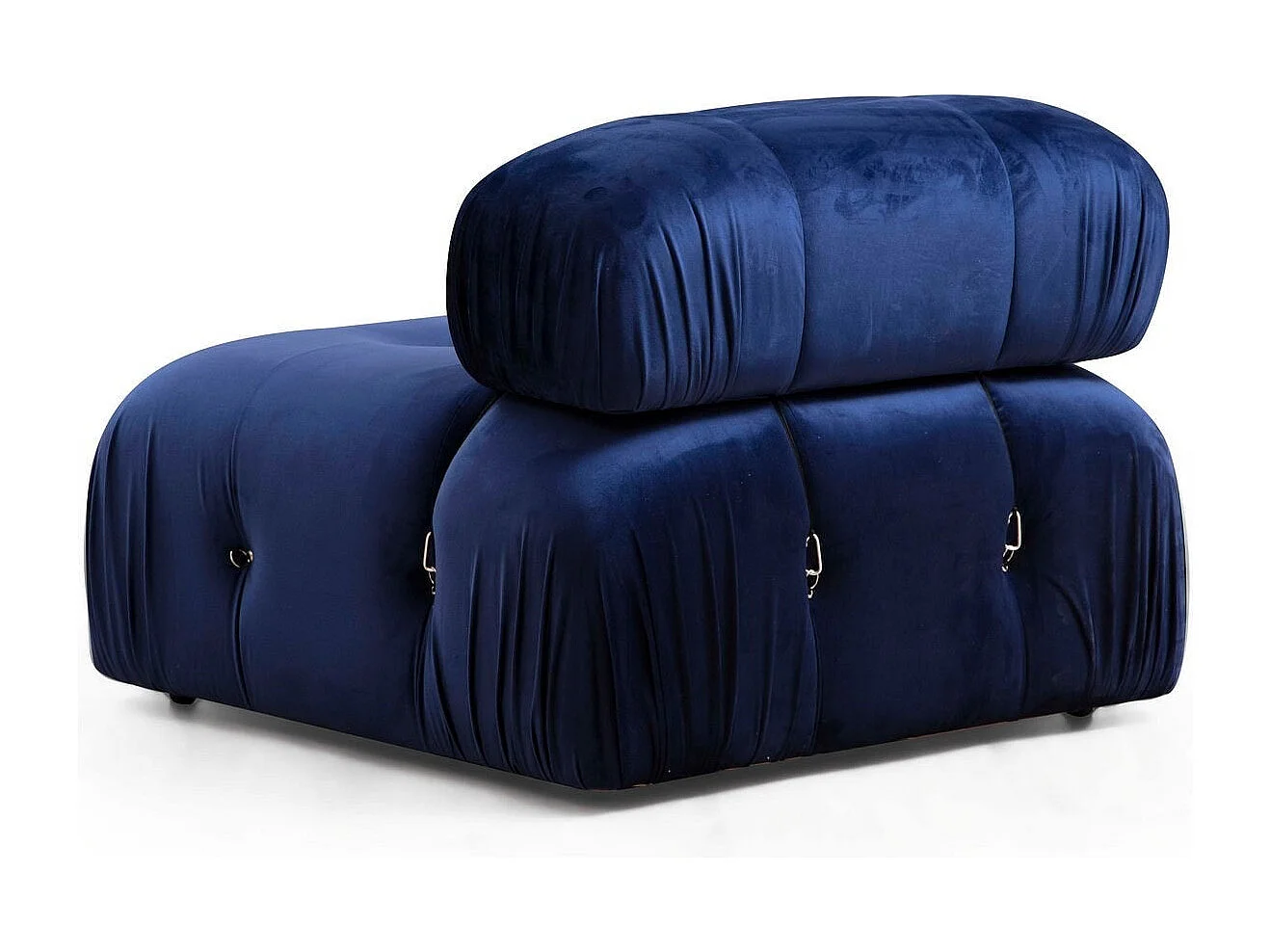Fauteuil ou module 1 place Nourhane Velours Bleu foncé