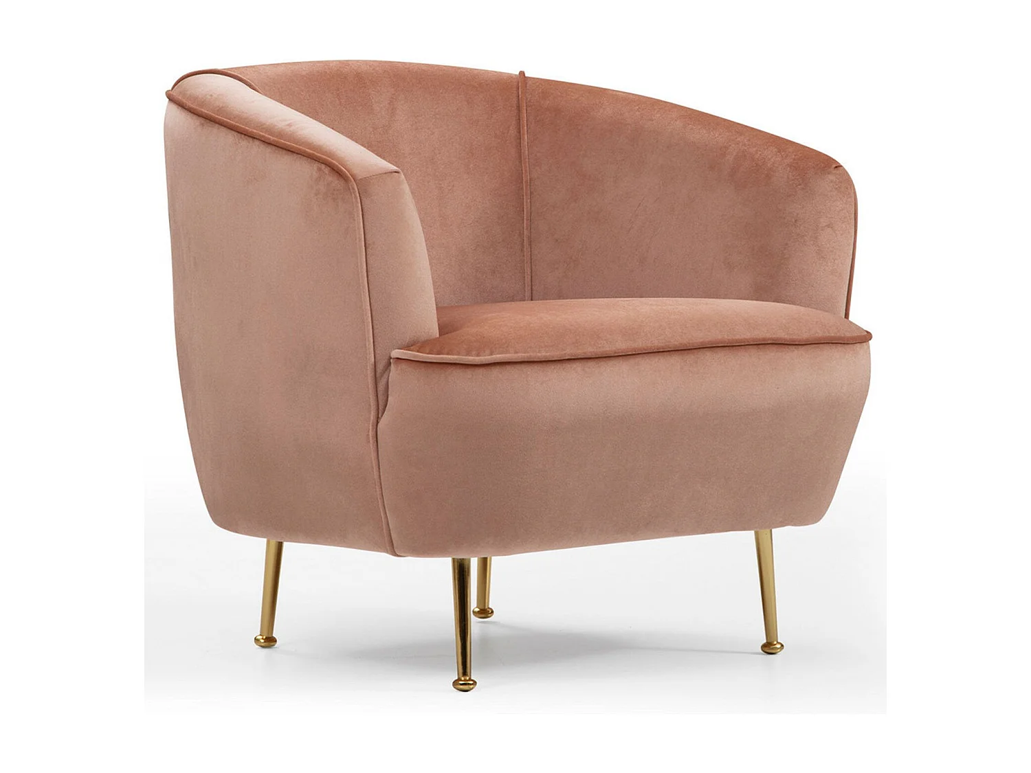 Sillón Altadena 465, Rosa, 75x83x72cm, Tapiz, Patas: Metal