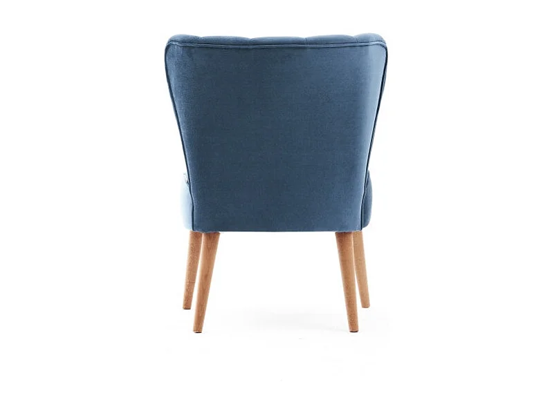 Sillón Altadena 463, Azul, 80x65x65cm, Tapiz, Patas: Madera