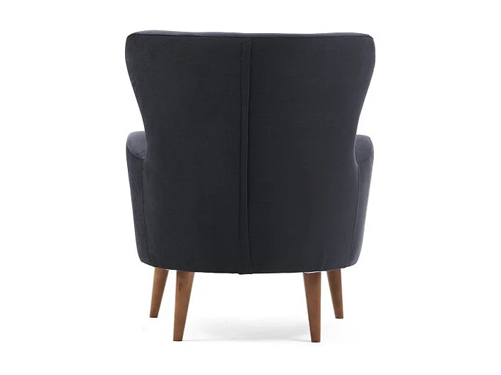 Poltrona Elegante – 73 x 87 x 80 cm – Antracite – Madeira de Carpa e Faia