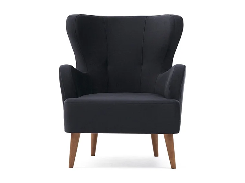 Poltrona Elegante – 73 x 87 x 80 cm – Antracite – Madeira de Carpa e Faia