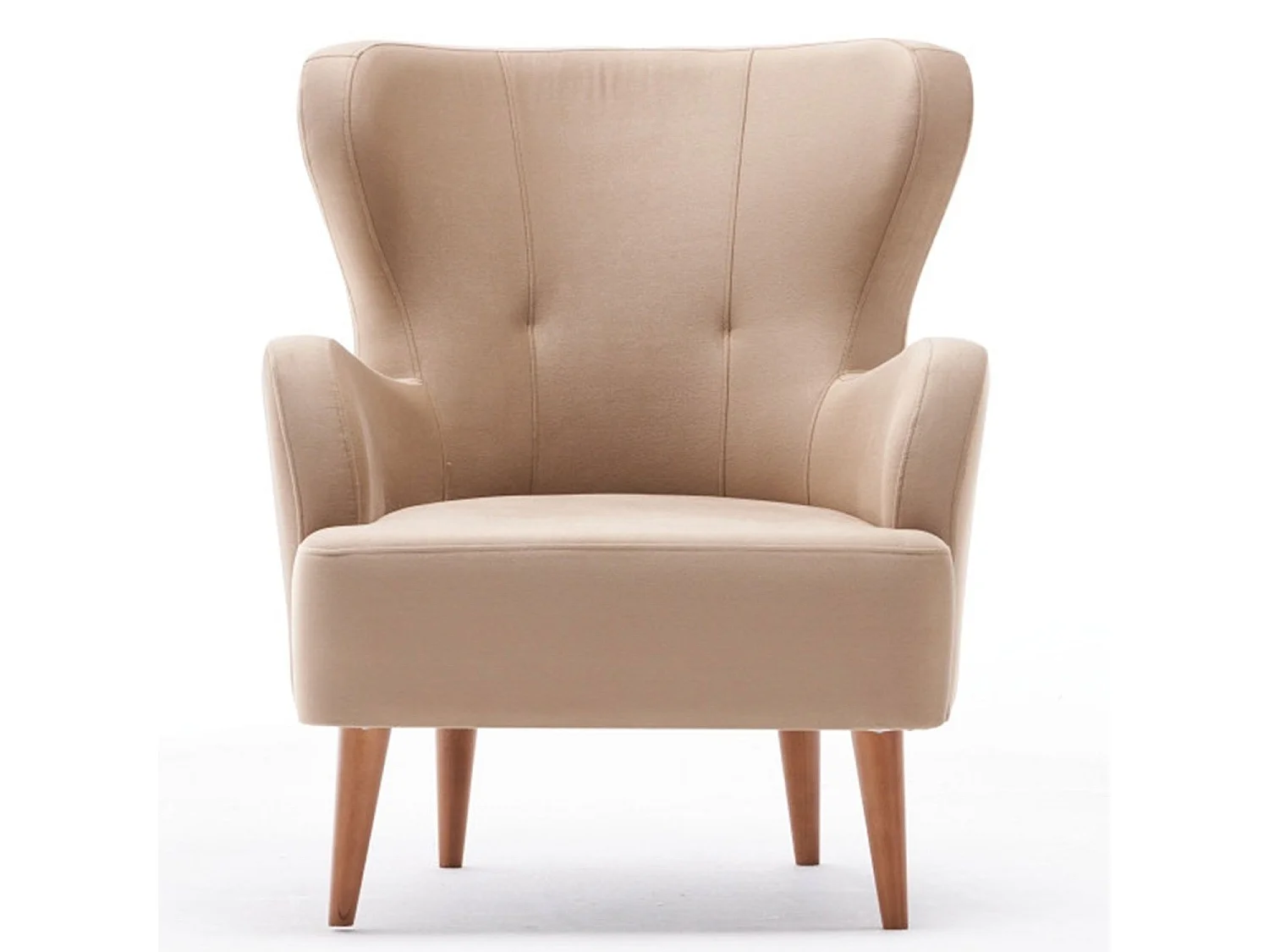 Fauteuil classique Goat Velours Blanc crème