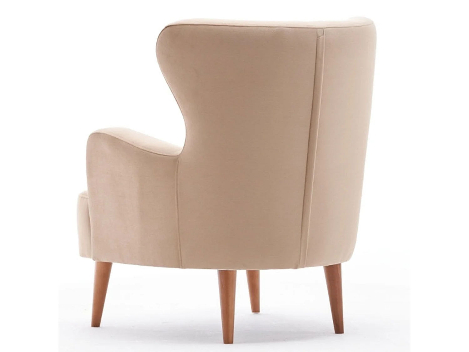 Fauteuil classique Goat Velours Blanc crème