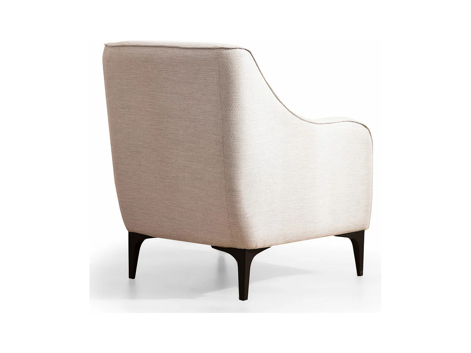 Elegante fauteuil, gebroken wit, 94 x 87 x 77 cm | Frame van beukenhout en spaanplaat, 100% polyester, inclusief 2 kussens | Perfect om te d