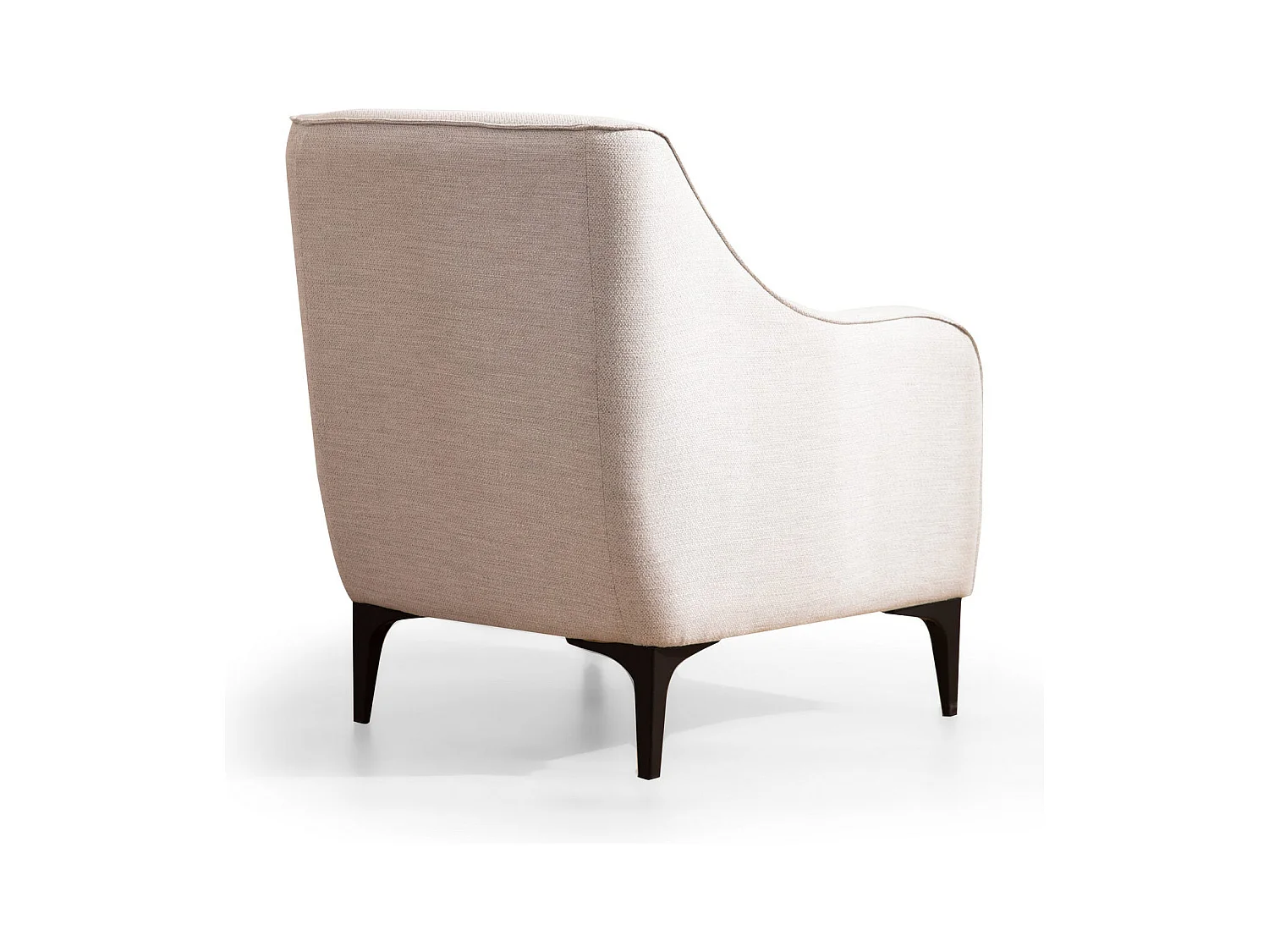 Elegante fauteuil, gebroken wit, 94 x 87 x 77 cm | Frame van beukenhout en spaanplaat, 100% polyester, inclusief 2 kussens | Perfect om te d