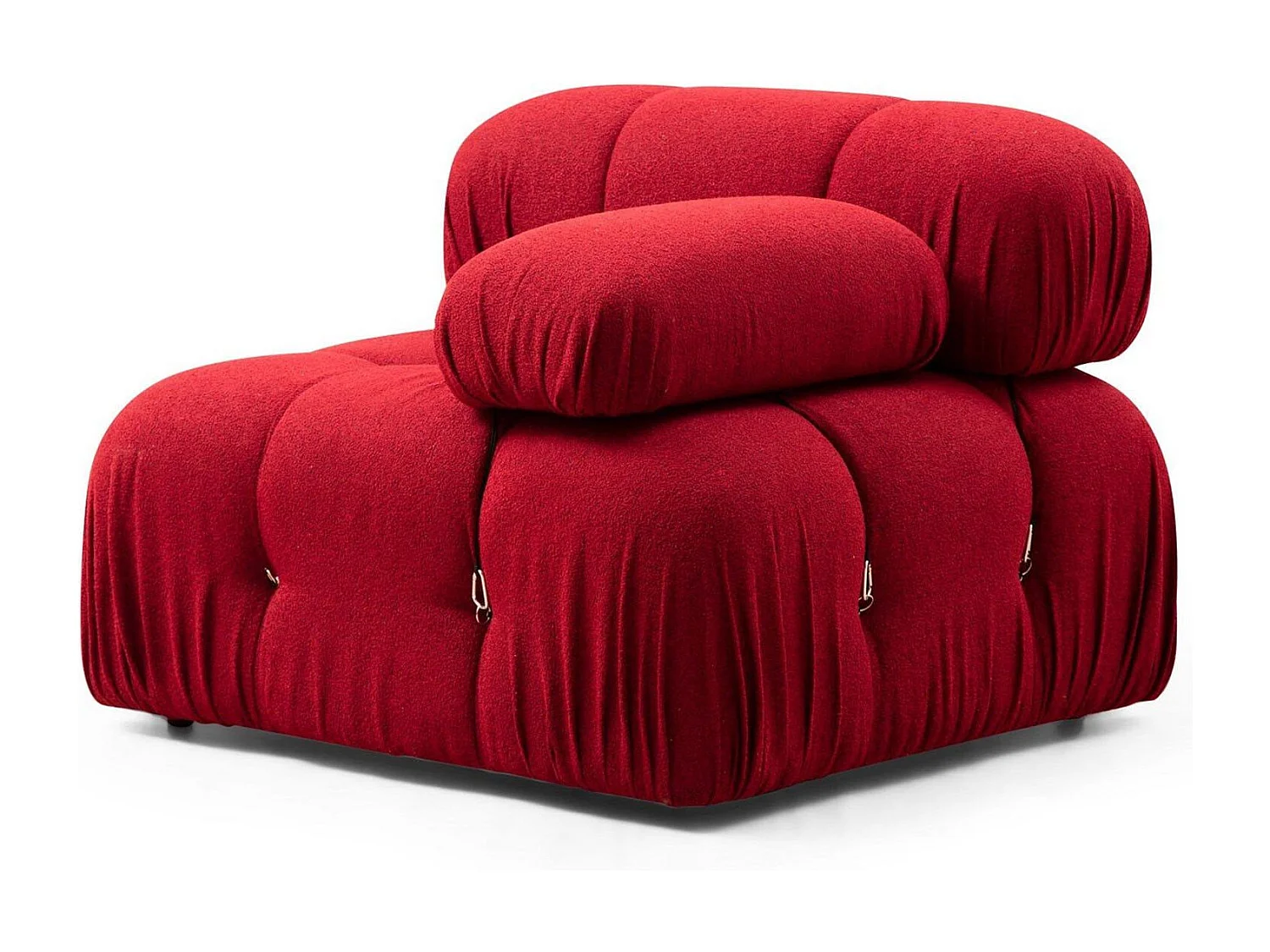 Sillón modular Altadena A105, Rojo, 75x95x95cm, Tapiz, Patas: Plástico