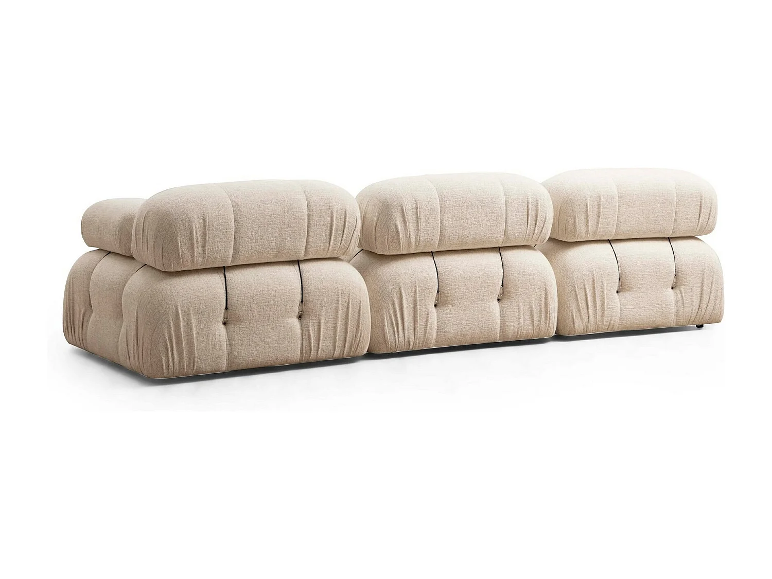 Sillón modular Altadena A104, De color marrón claro, 75x95x95cm, Tapiz, Patas: Plástico