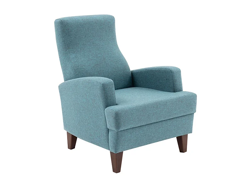 Poltrona Elegante – 76 cm L x 91 cm A x 87 cm P – Turquesa – 100% Poliéster