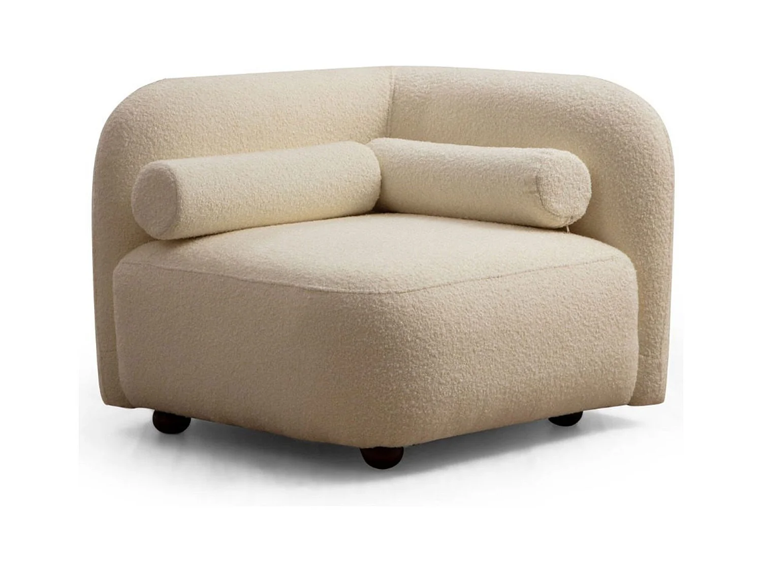 Sillón Altadena 125, De color marrón claro, 74x90x90cm, Tapiz, Patas: Madera