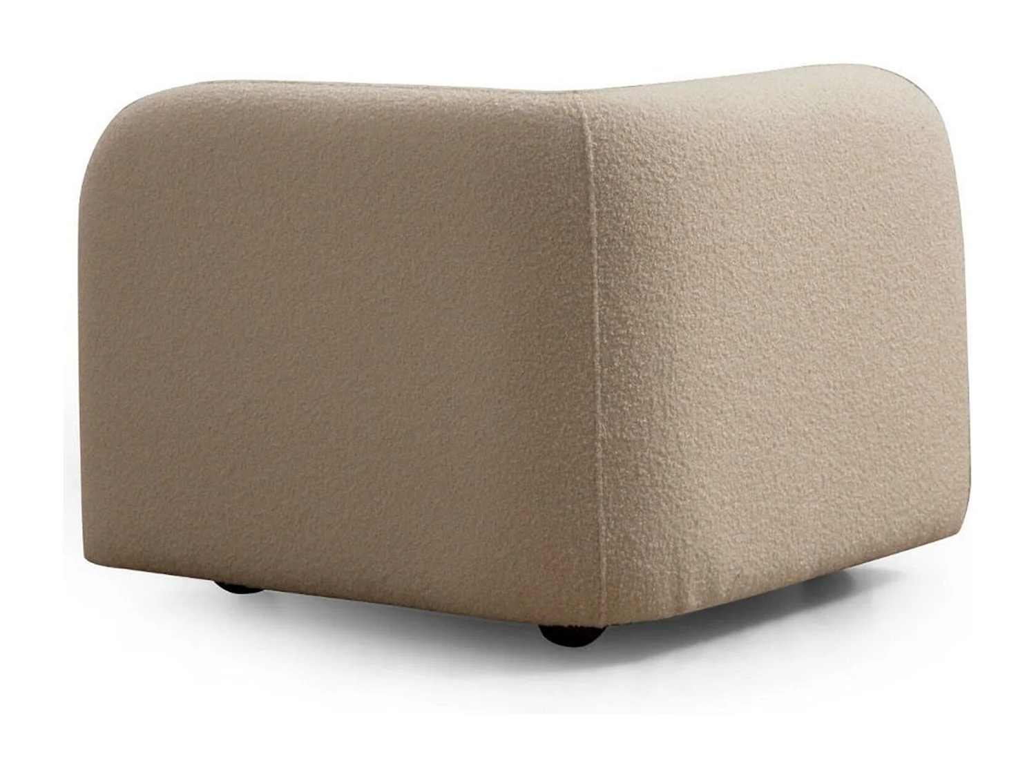 Poltrona moderna – 90x90x74 cm – creme – madeira de faia e nogueira