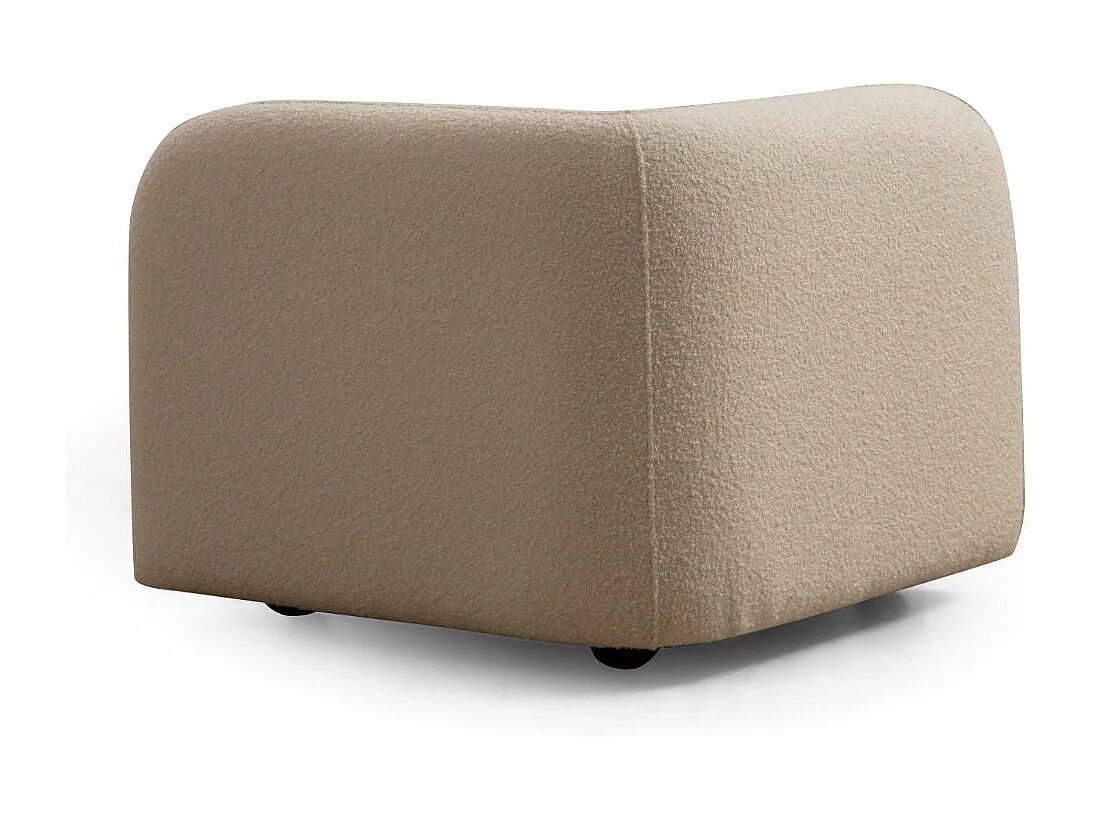 Poltrona moderna – 90x90x74 cm – creme – madeira de faia e nogueira