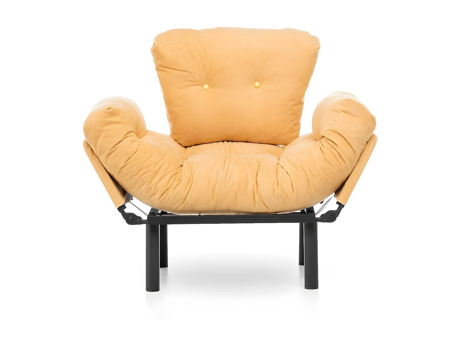 Fauteuil avec accoudoirs mobiles Tresa Velours Jaune vanille