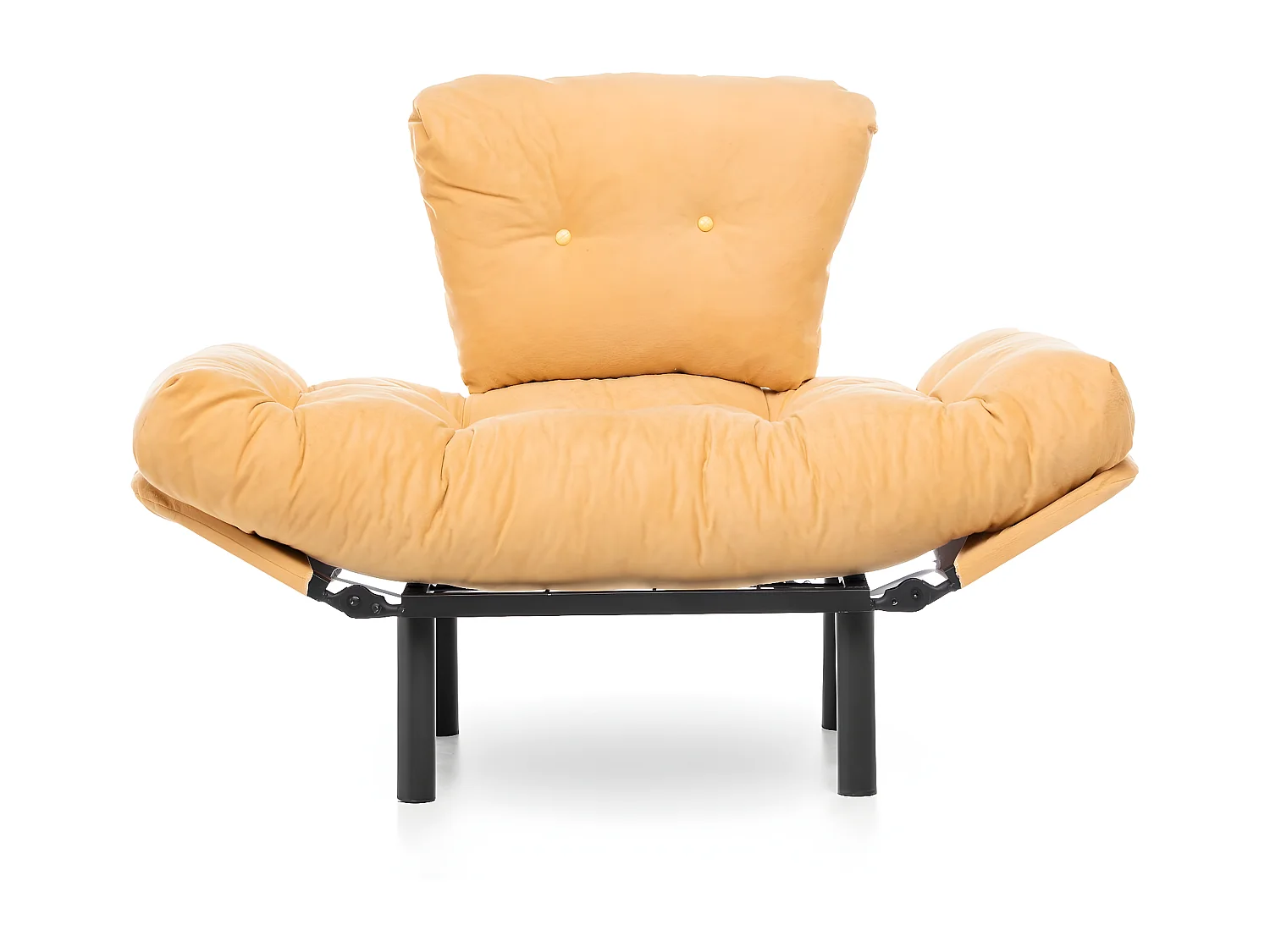 Fauteuil avec accoudoirs mobiles Tresa Velours Jaune vanille