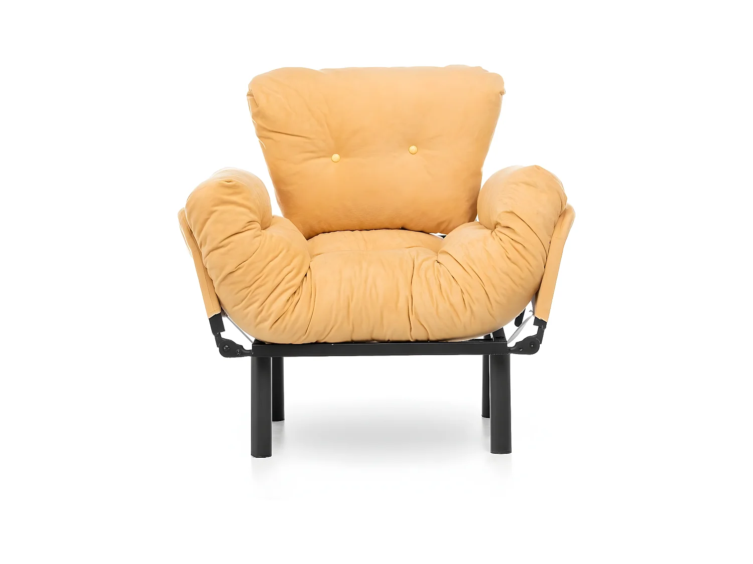 Fauteuil avec accoudoirs mobiles Tresa Velours Jaune vanille
