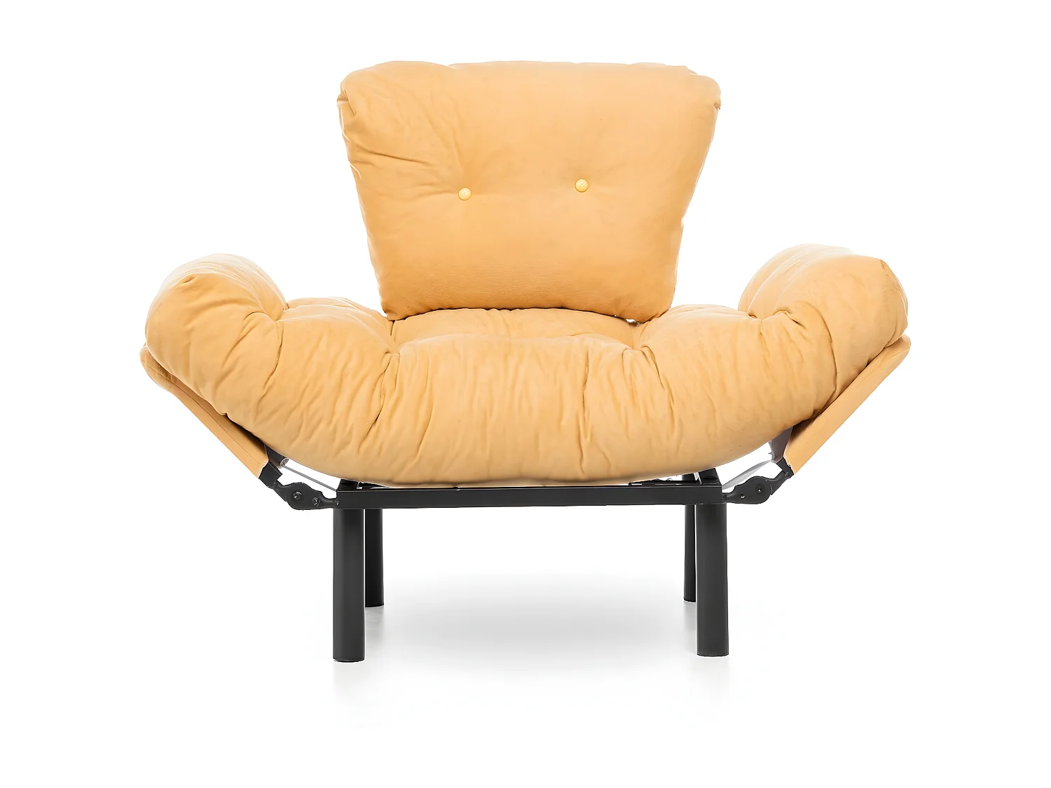 Fauteuil avec accoudoirs mobiles Tresa Velours Jaune vanille